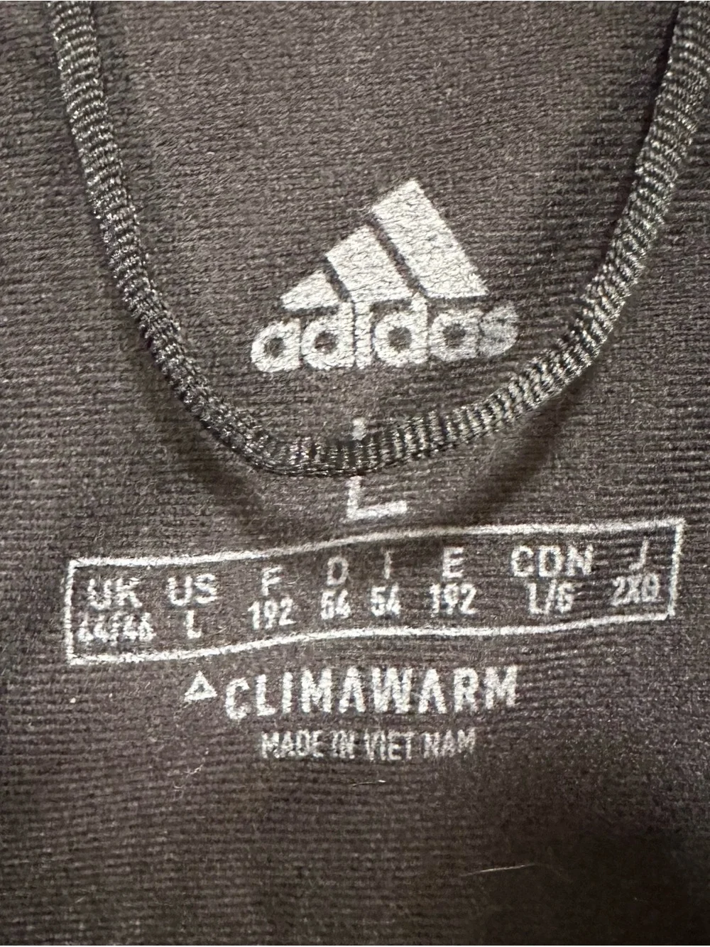 Adidas Terrex Men's Climawarm Full Zip Fleece Jacket Grey Striped Size Large